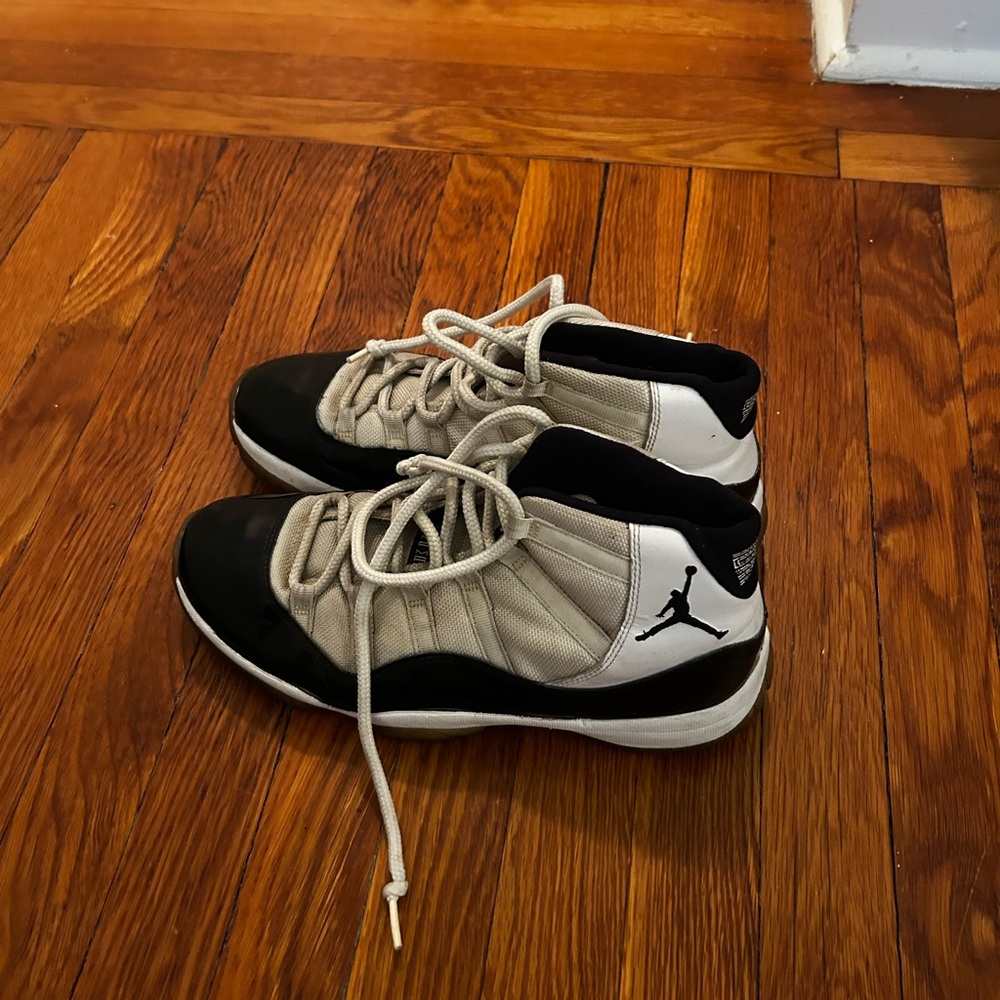 Jordan Black and White High-Top Sneakers